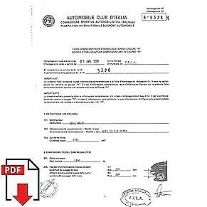 1990 Alfa Romeo Alfa 75 2.0 Super FIA homologation form PDF download